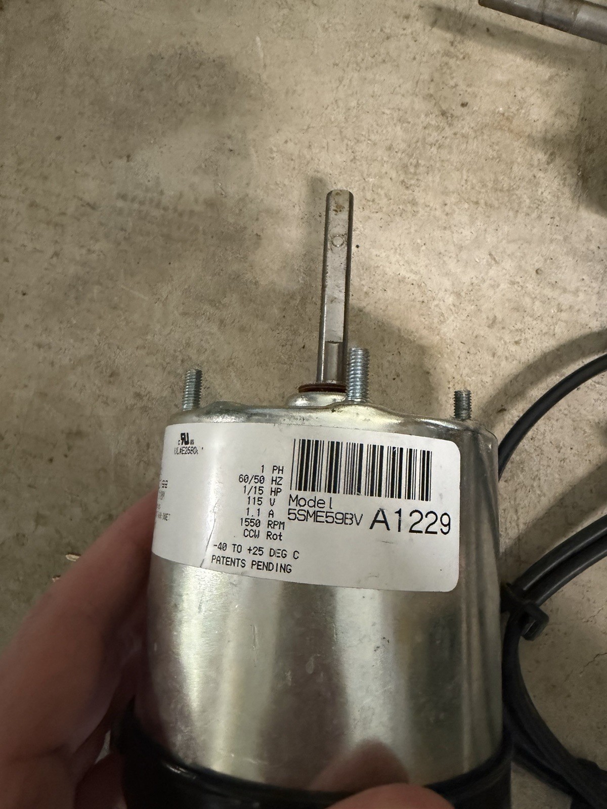 Lot of 2 Genteq ARKTIC 59 ECM Evaporator Fan Motors 5SME59BVA1229 115V 1/15HP