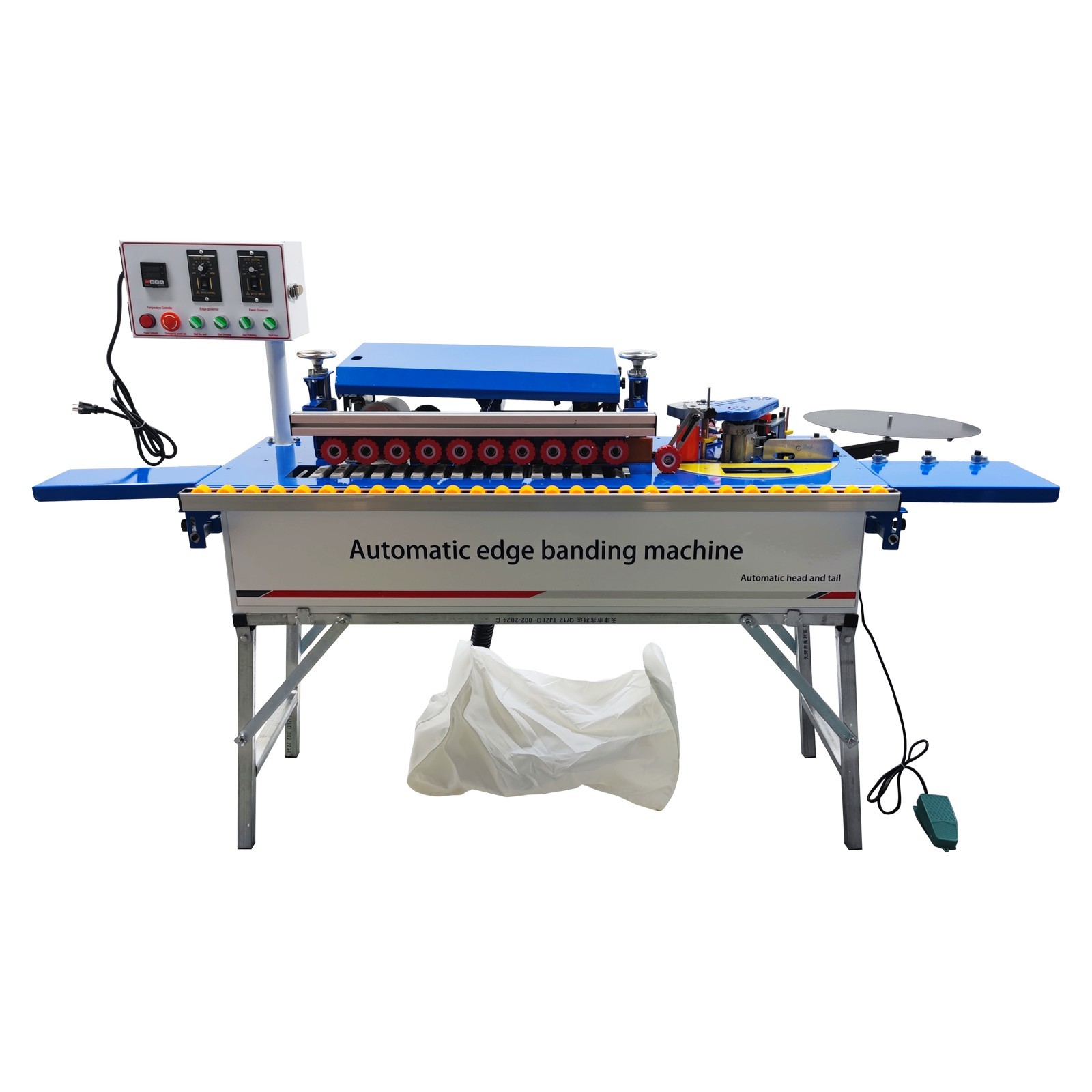 Woodworking Edge Bander for Curve Straight Line Edge Banding W/Dust Device,Stand