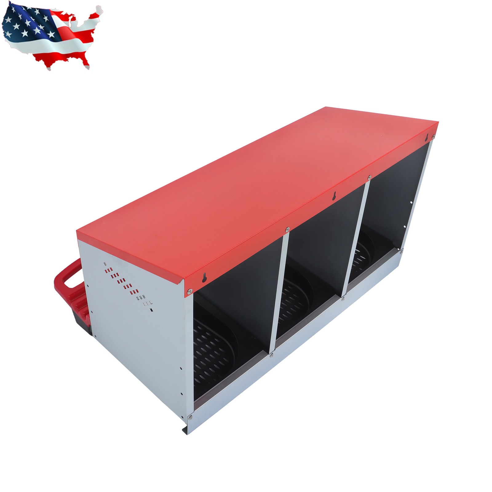 Metal Chicken Nesting Boxes Laying Eggs Chicken Coop Hen Nest Box 3 Hole