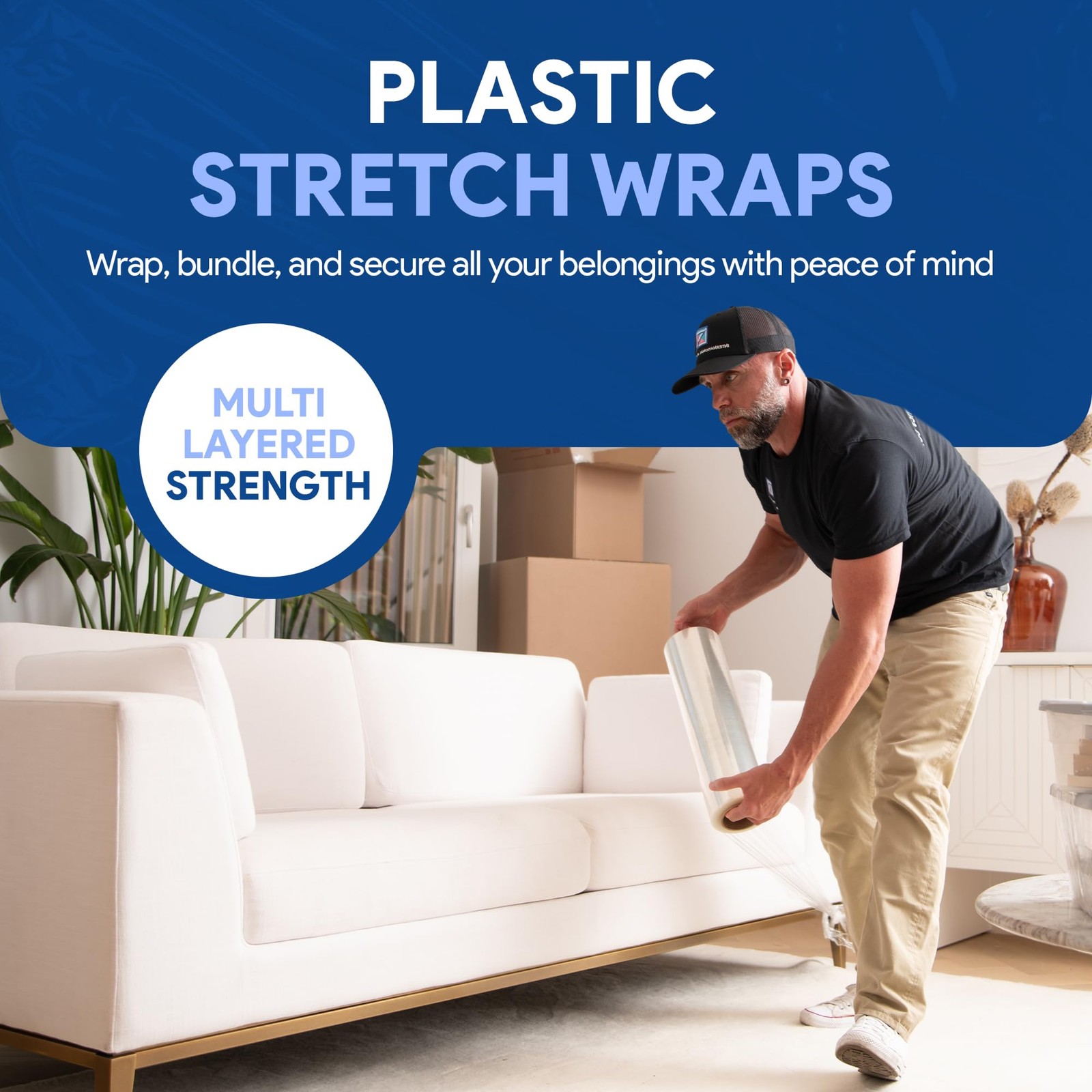 International Plastics 18″ x 1200 ft Clear Stretch Film Wrap 500% Stretch 1 Roll