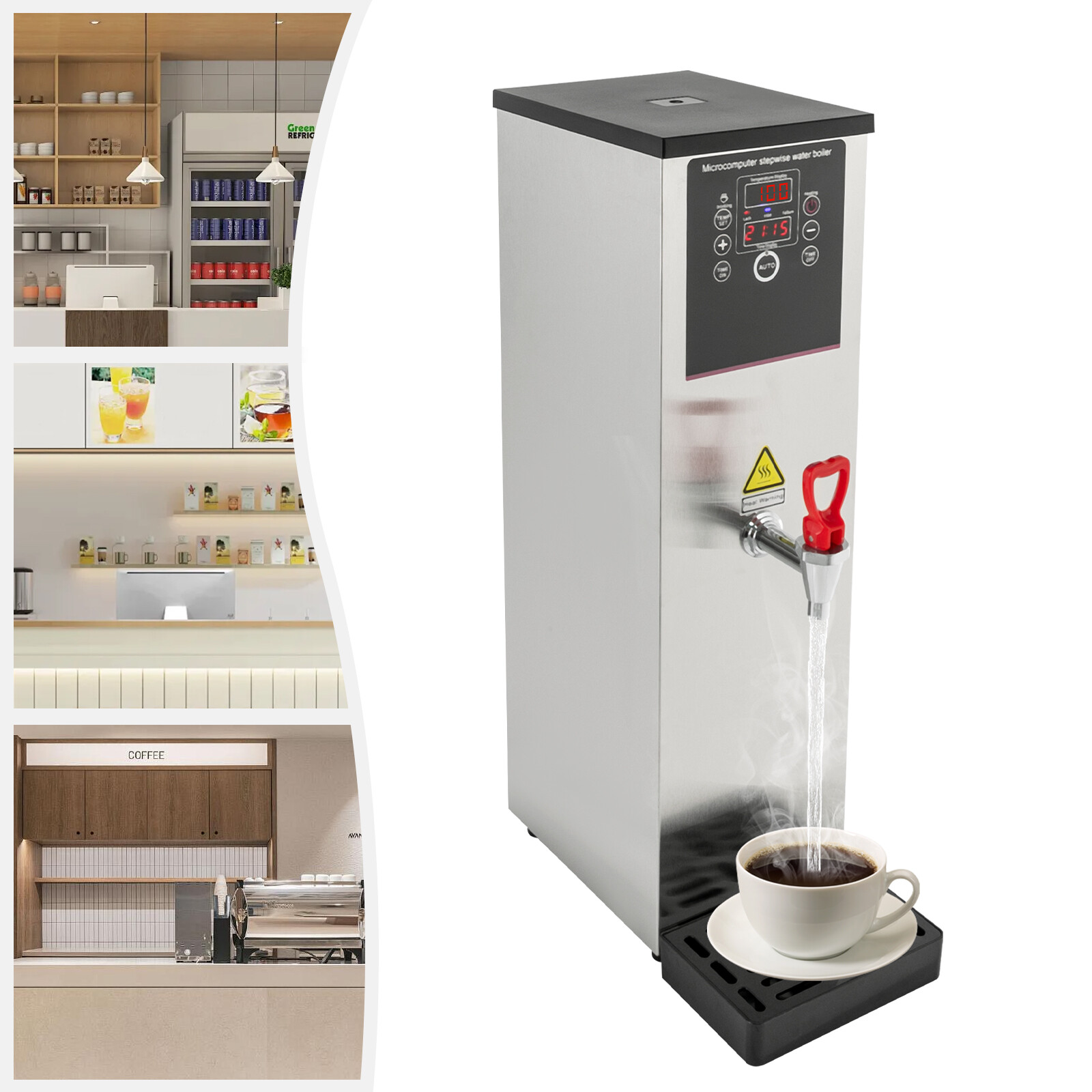 2500W 15L Electric Water Boiler Water Boiler Commercial Hot Water Dispenser 110V