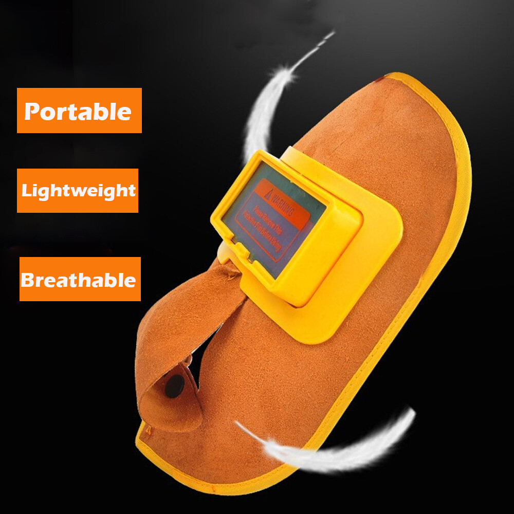 Solar Auto Darkening Filter Lens Welder Leather Hood Welding Helmet Mask NEW