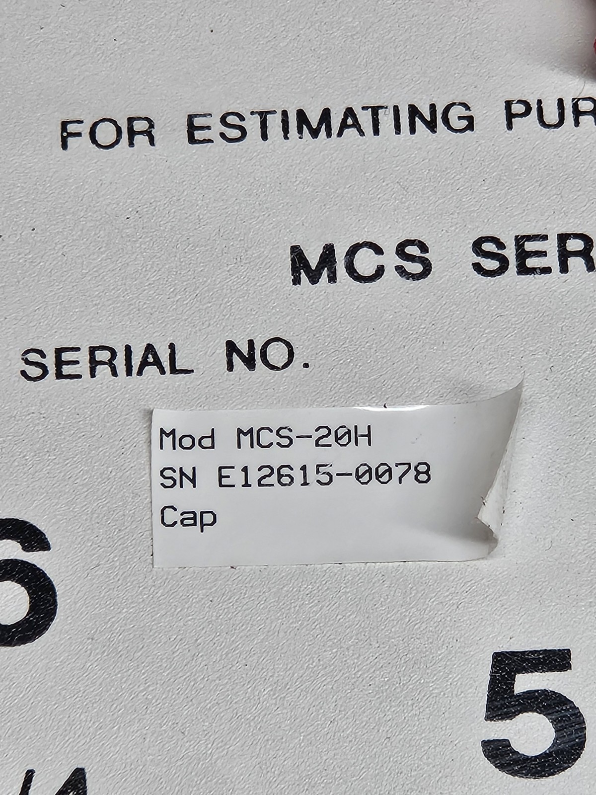 Cardinal Detecto MCS Series Hanging Dial Scale 20 Lb Capacity With Bowl