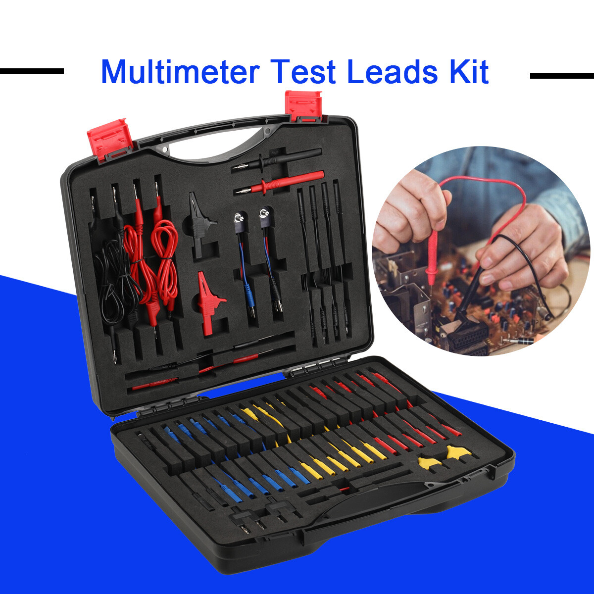 Automotive Circuit Test Leads Kit 92PCS Multimeter Test Leads Kit w/Accessaries