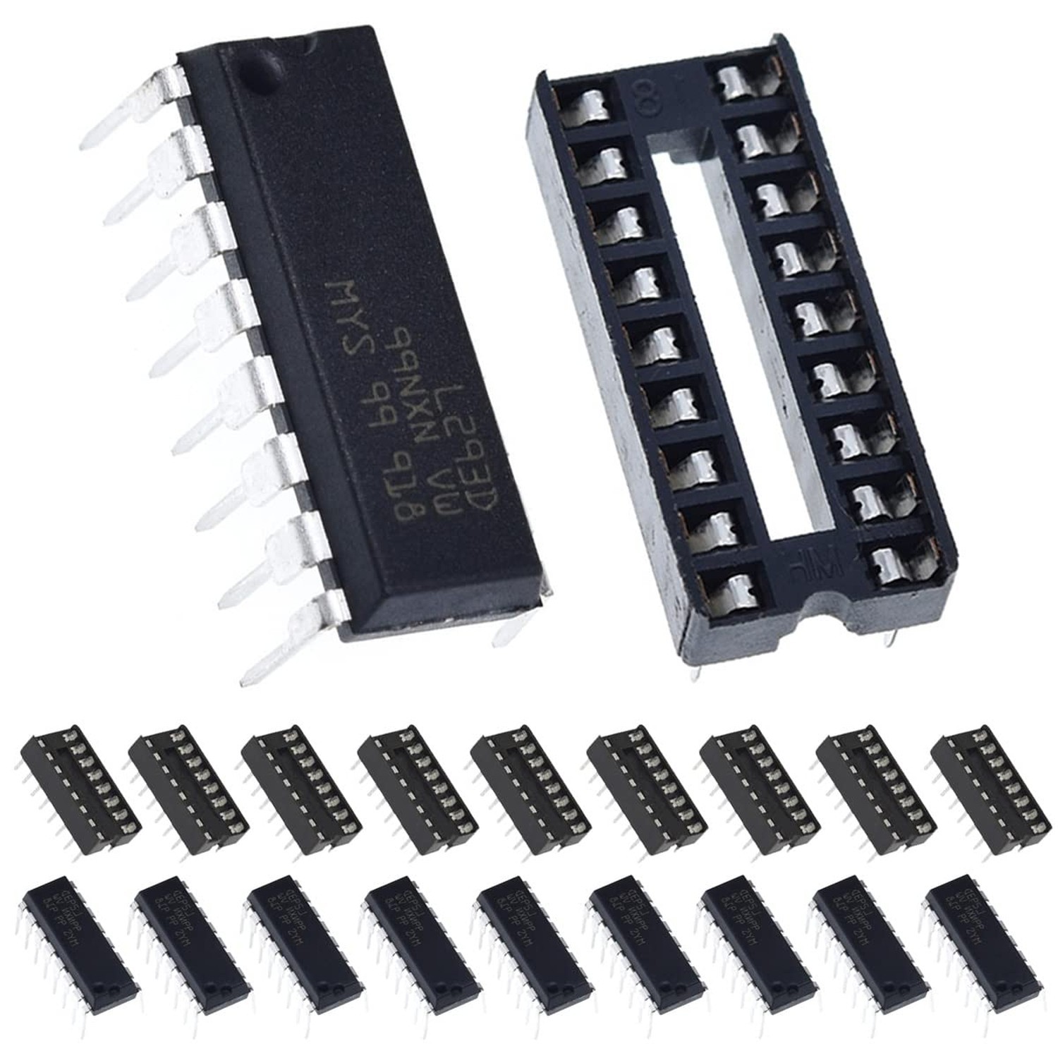 10 Pcs L293D Stepper Motor Drivers Controller DIP16 4 Channel Motor Drivers C…