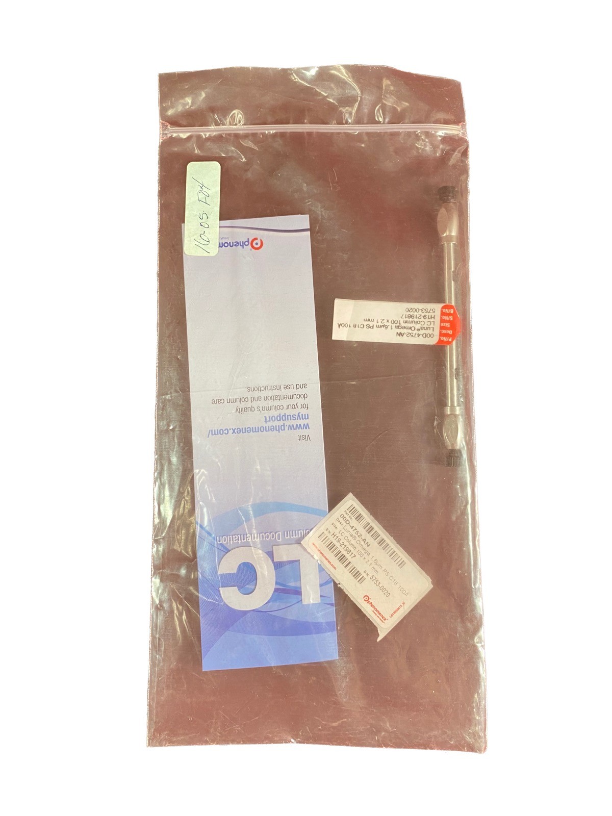 PHENOMENEX Luna Omega 1.6um PS C18 100Å HPLC Column 100 x 2.1mm 00D-4752-AN