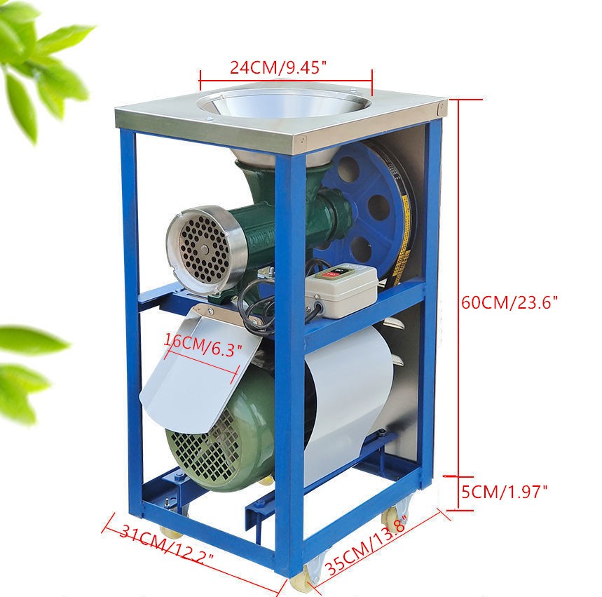 Fish Chicken Bones Crusher Feed Processer Meat Grinder Feed Machine US Plug