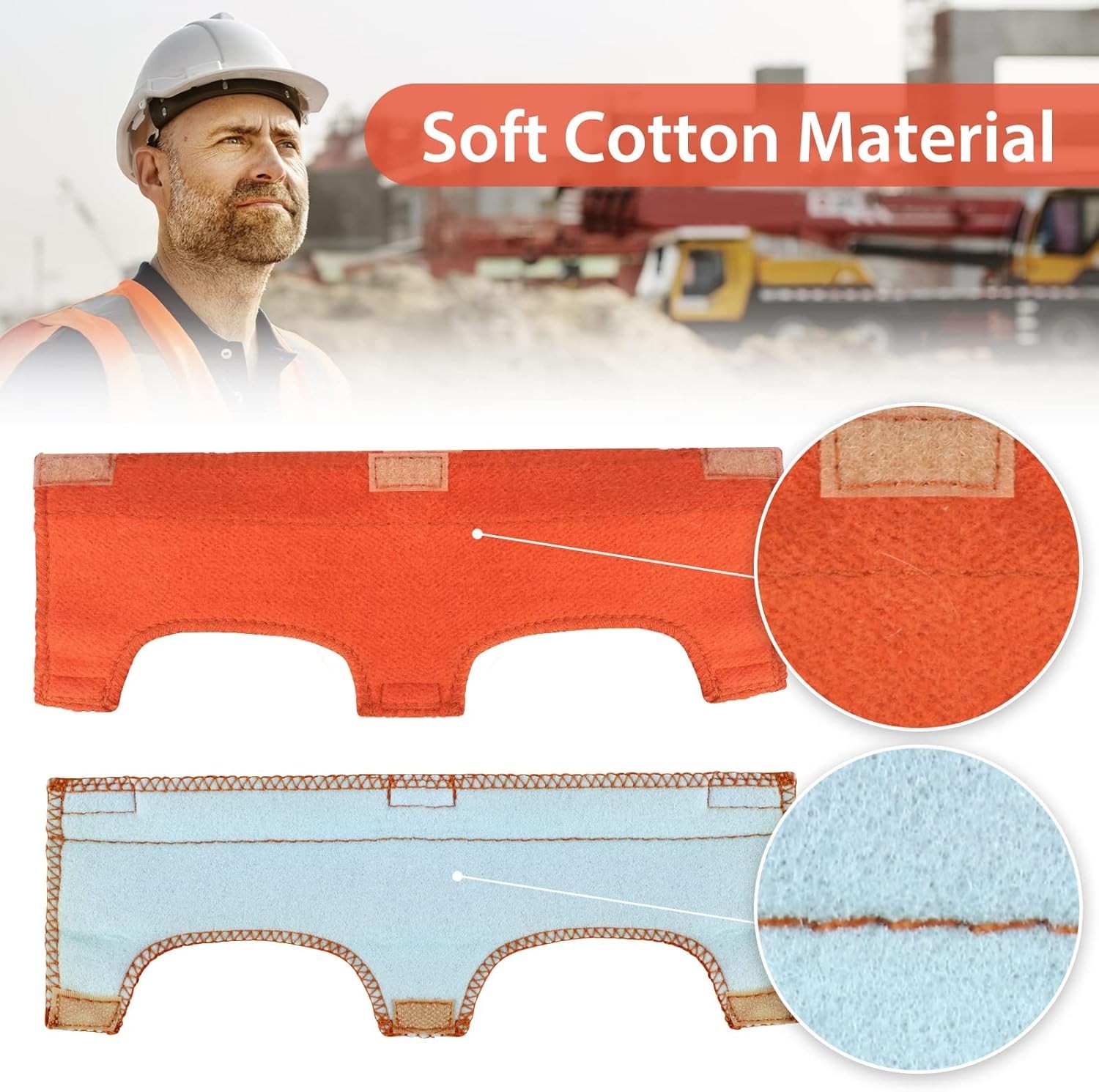 Hard Hat Sweatband Washable Cotton 9.64×1.57in 10Pcs – Comfort Air Cushion Liner