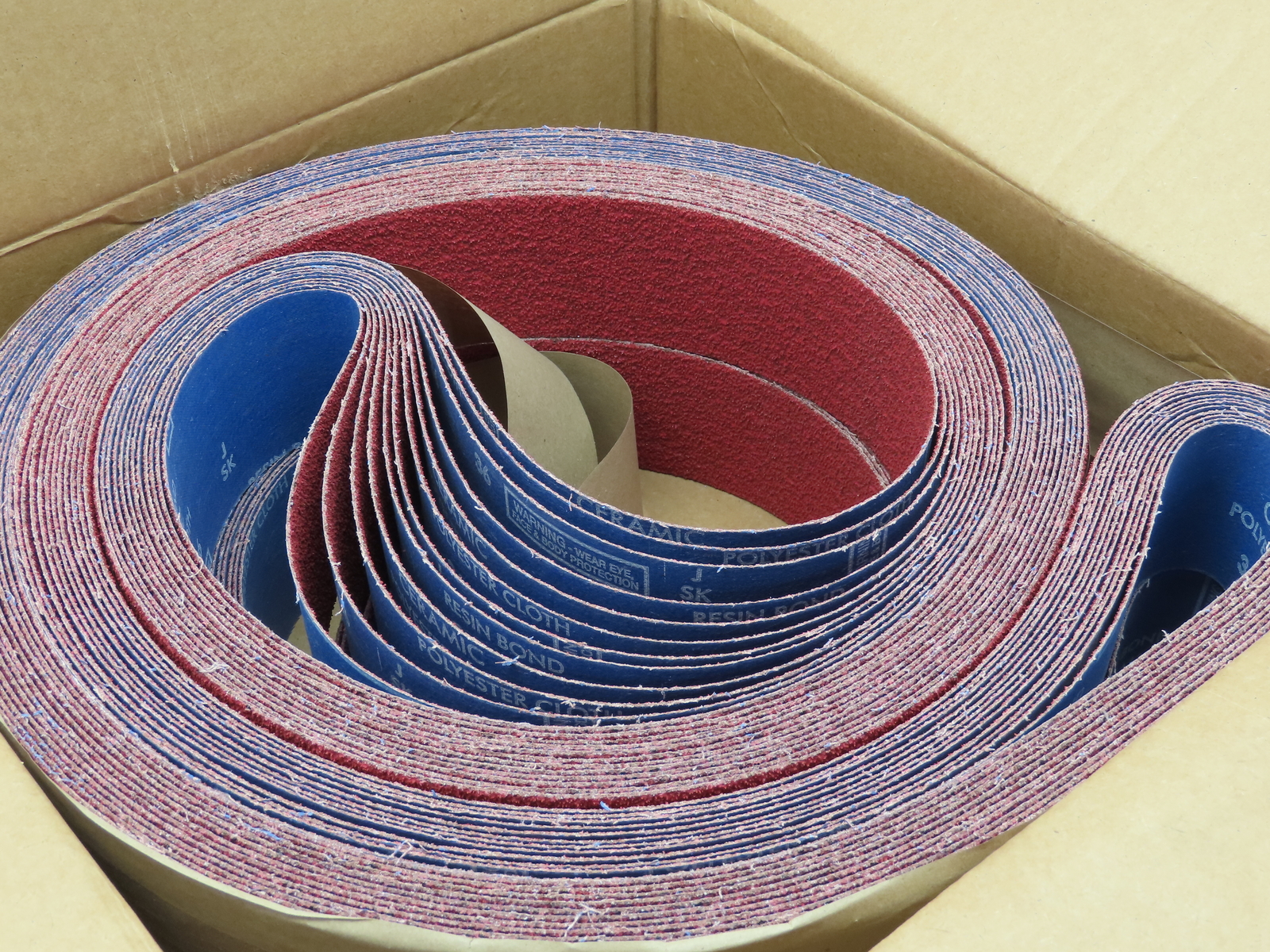 Norton R961 65778 Red Heat Ceramic 3″x132″ 36 Grit Cloth Belt Box Of 25 Belts