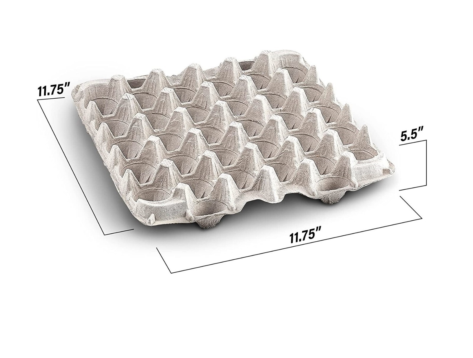 MT Products Pulp Flat Egg Cartons | Stores 30 Large to Small Eggs – Pack of 140