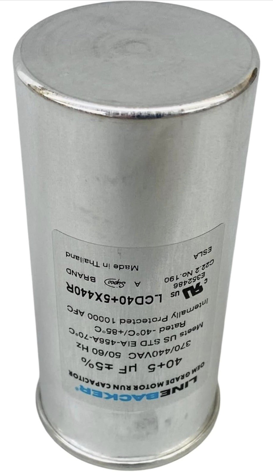 Air Conditioning HVAC Round Dual Motor Run Capacitor 40 + 5 MFD 440 Volt