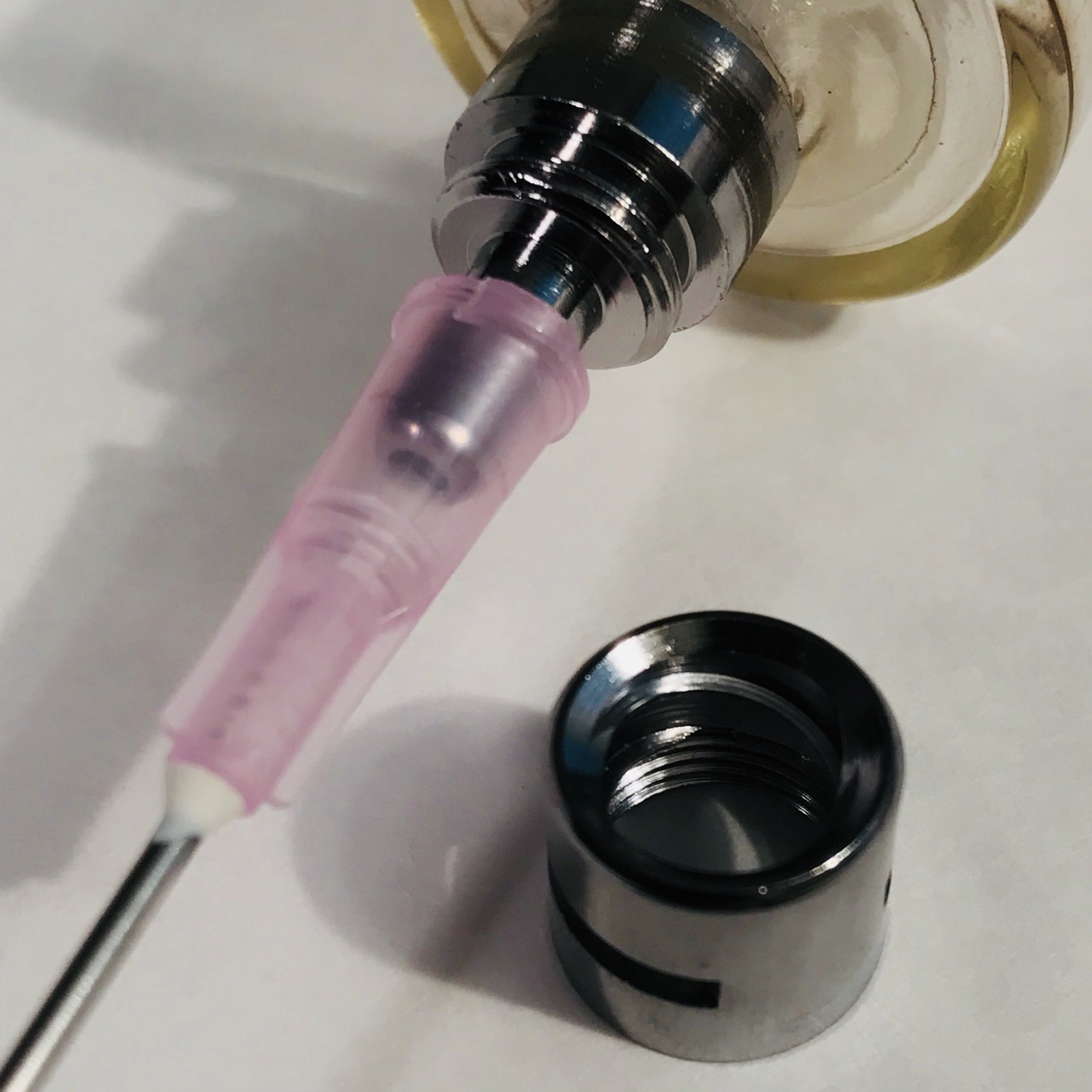 5 mL 5 cc GLASS SYRINGE LUER LOCK TIP TO SLIP TIP DISPENSER NEW REUSABLE USA