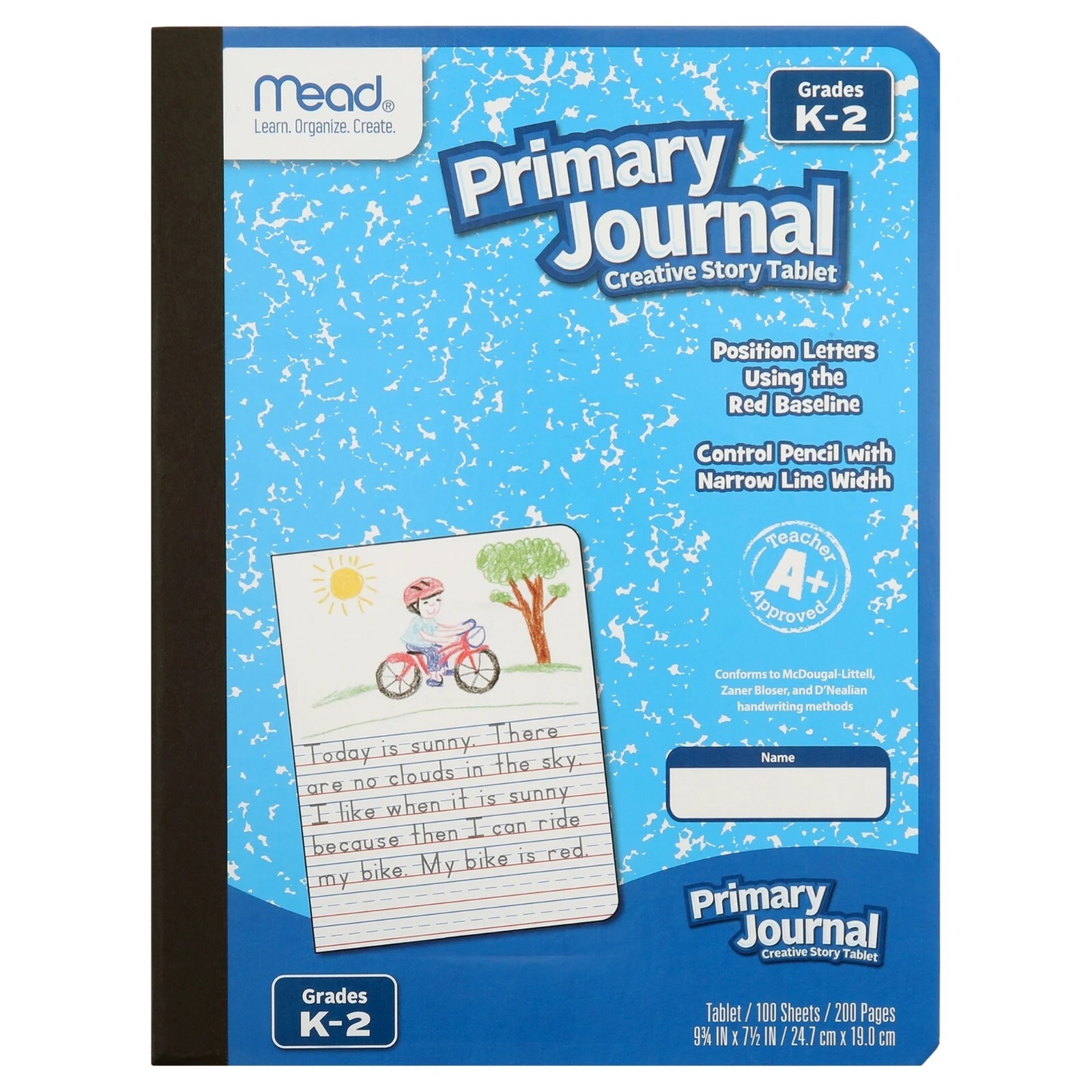 Mead K-2 Classroom PRIMARY JOURNAL 3 Composition Notebook 7.5″x9.75″ 100 Sheets