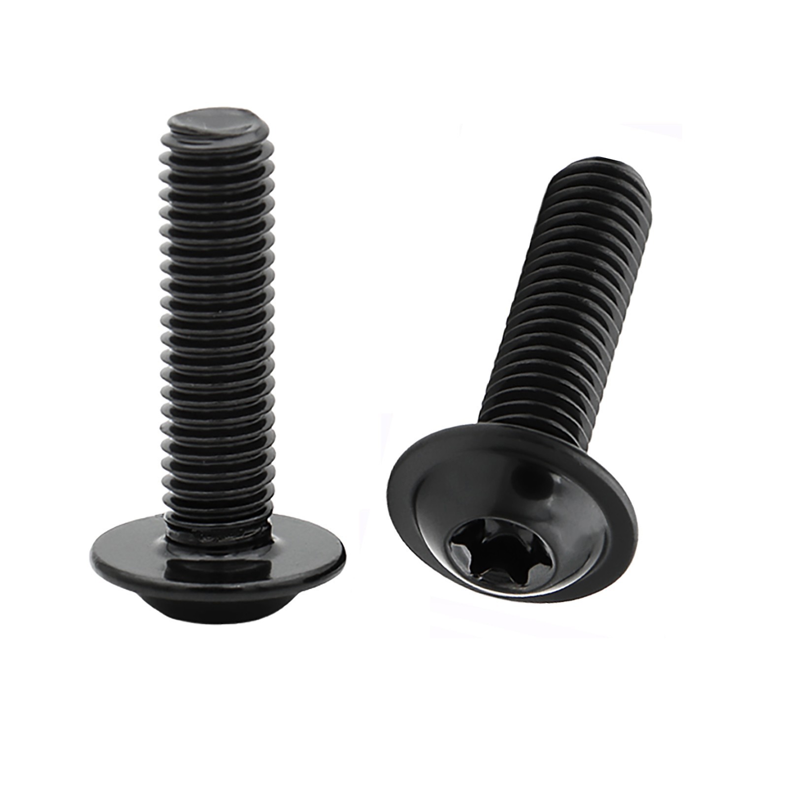 A2 Black Stainless Torx Socket Flanged Button Hexalobula Head Screws M4 M5 M6 M8