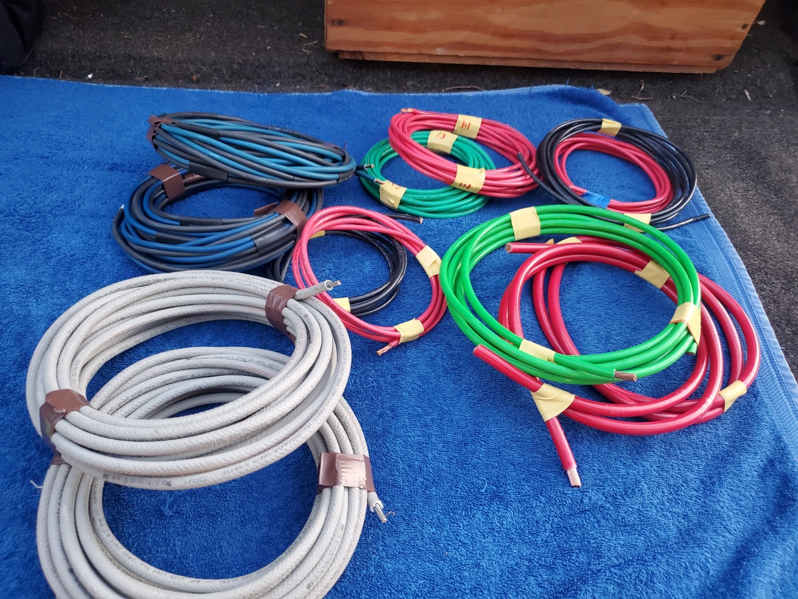 Mixed Lot Power Wire 9 Lbs Stranded Copper Insulated THHN THWN 10,6,4 Awg