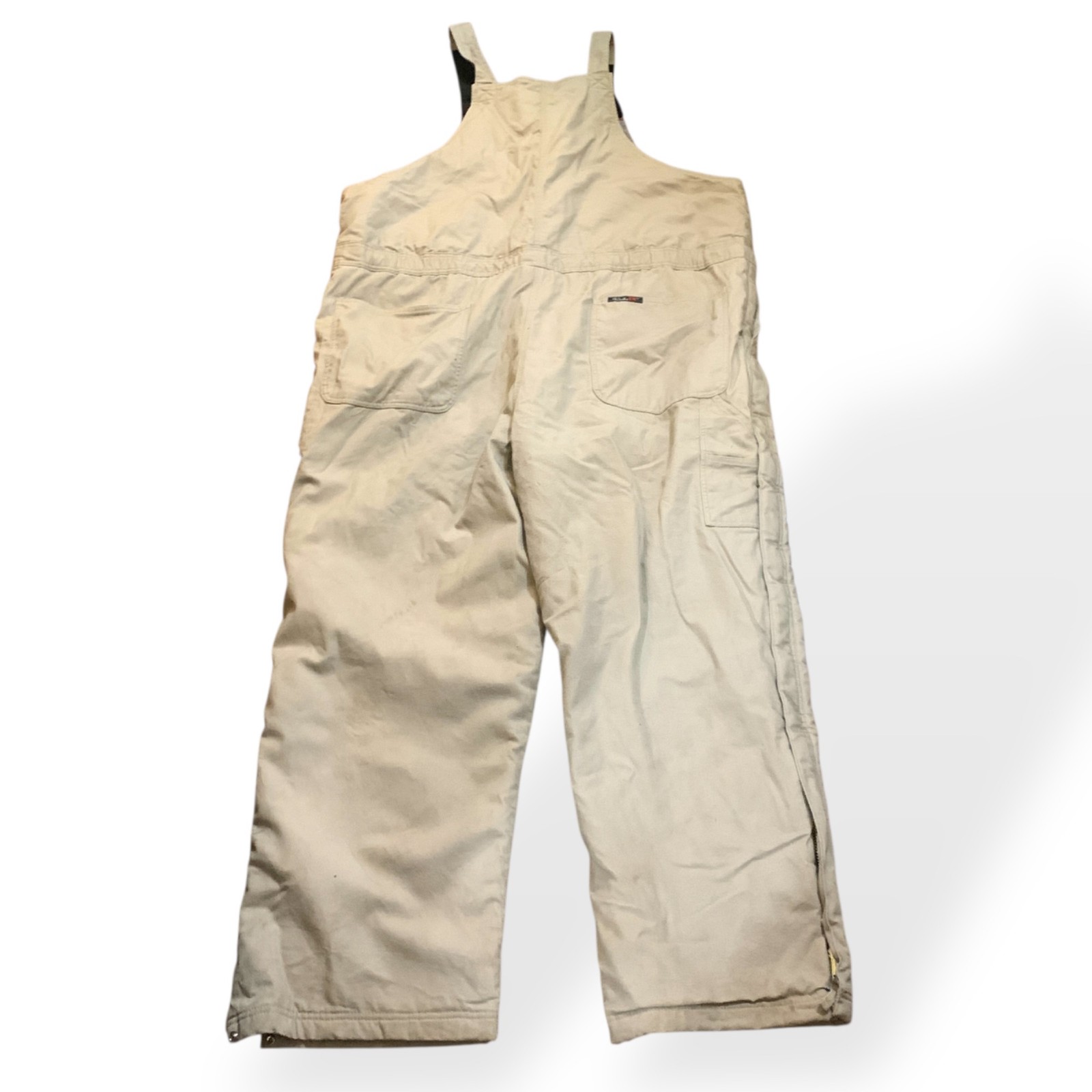 Walls Lined Bib Tan Overalls Insulated Chesapeake Energy Logo Sz XXL TALL