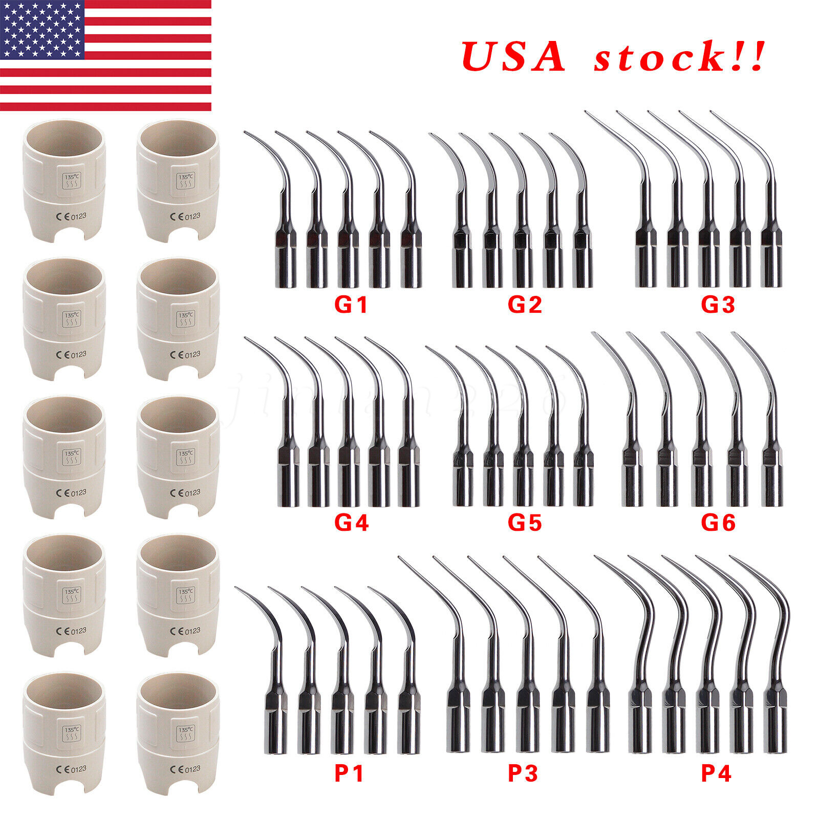 10PCS Dental Ultrasonic Scaler Tips Wrench Key Fit DTE/EMS Cavitron WOODPECK