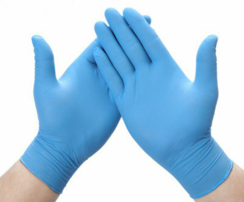 Blue Nitrile Disposable Exam Gloves 3 Mil,Latex and Powder-Free,10 boxes of 100
