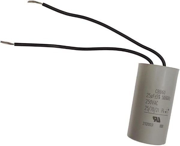 CBB60 25uF 250VAC 25 MFD Motor Run Capacitor 2 Wires 25/70/21 34x67mm UL Listed