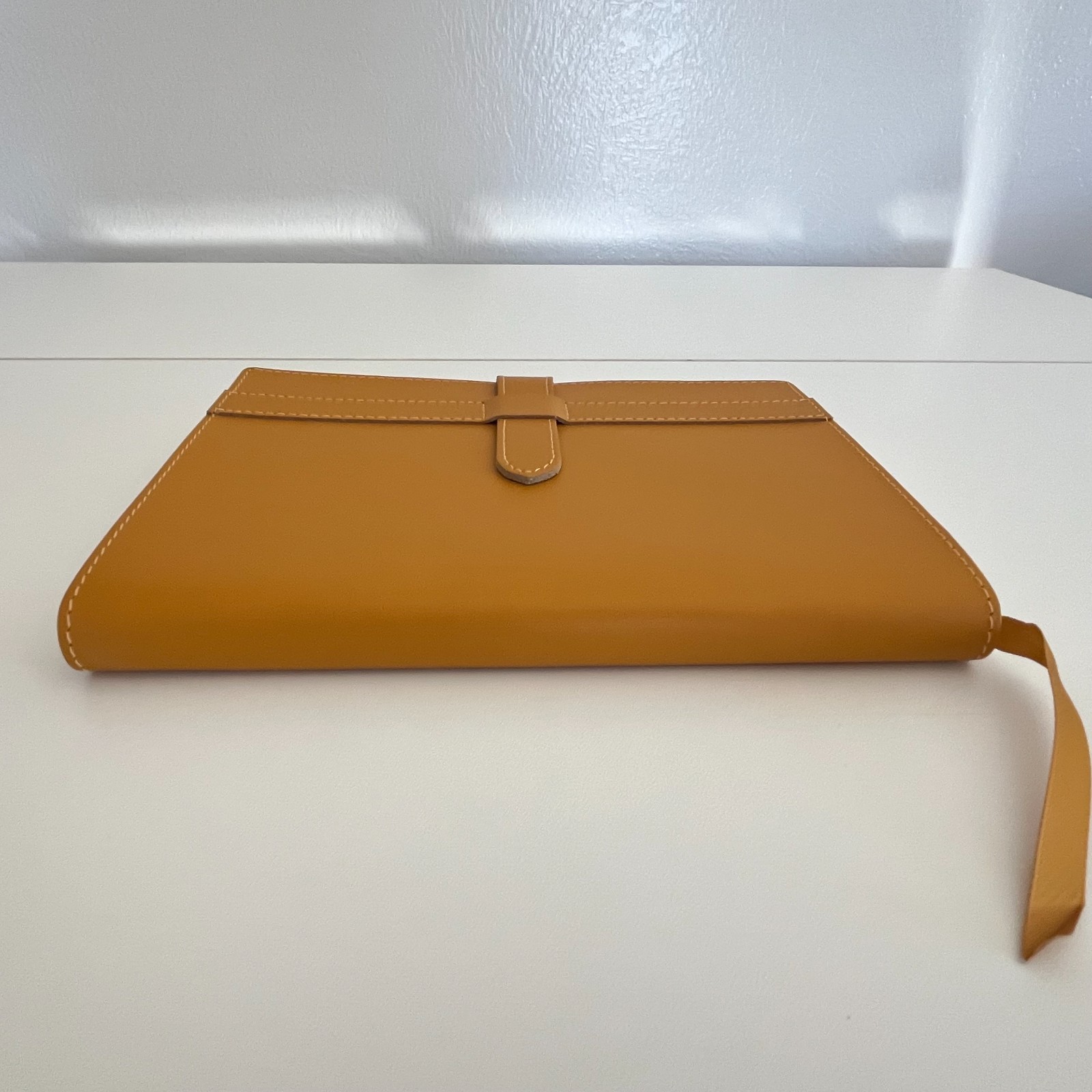 Never Used Barnes & Noble Dark Mustard Yellow Leather Journal Hand Made in Italy