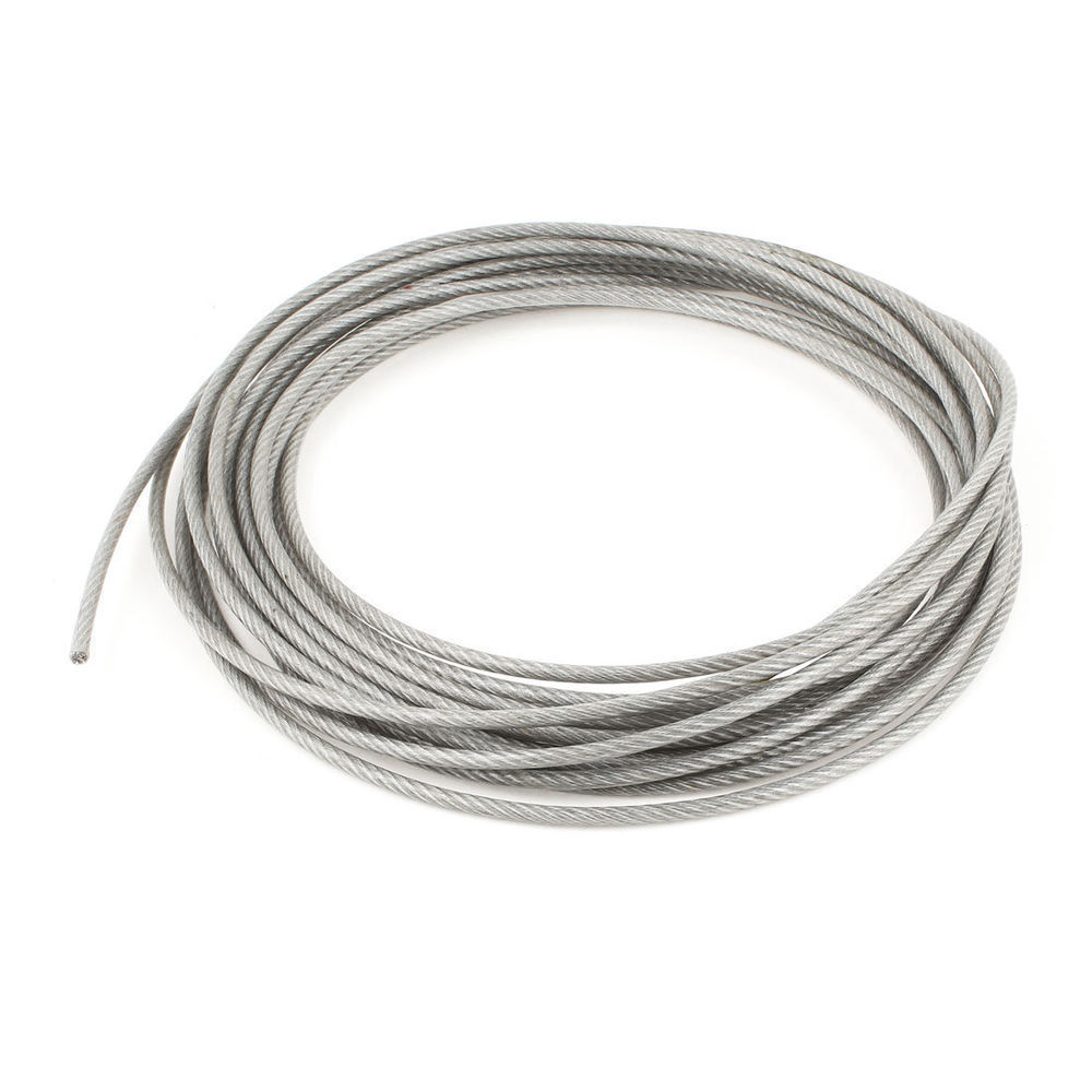 Vinyl Coated Galvanized Cable 1/8 – 3/16, 7×7 : 30 to 60 Ft