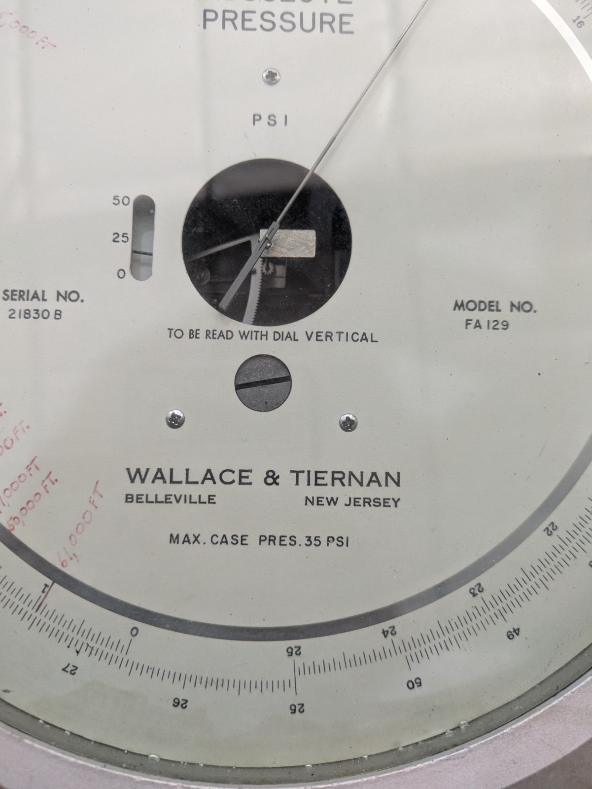 Wallace & Tiernan FA 129 35PSI Pressure Switch Industrial Control OEM Module
