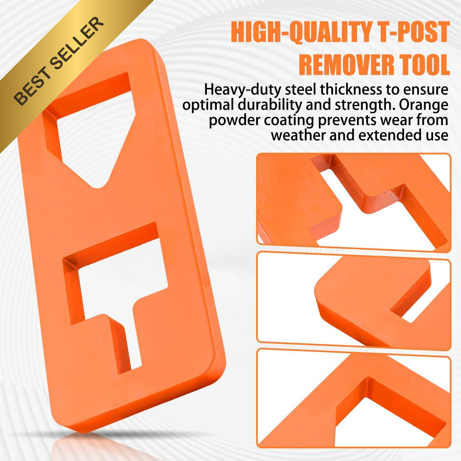 Heavy Duty T Post Puller Fence Remover Tool Carbon Steel Farm Tractor Equipment