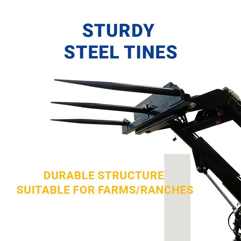 Skid Steer Pitchfork Attachment 955mm, 1000mm Width for Hay Handling