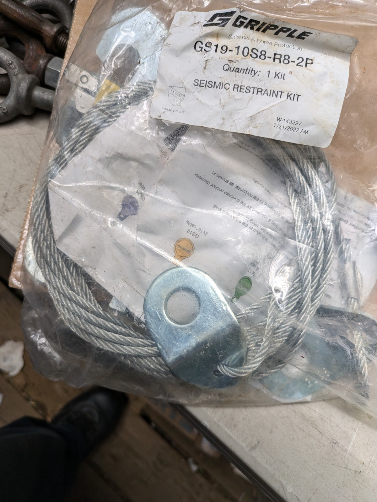 Gripple Seismic Restraint Kit GS19-10S8-R8-2P