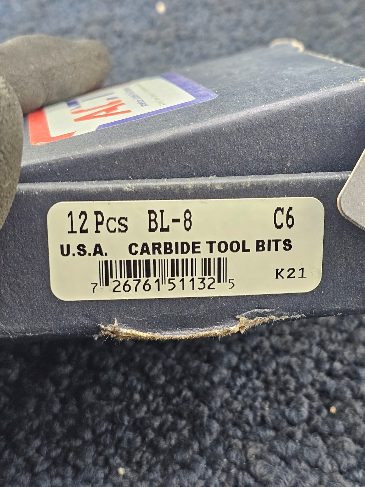 (QTY 12) ACT BL-8 C6: LEAD ANGLE TURNING CARBIDE TIPPED TOOL BITS