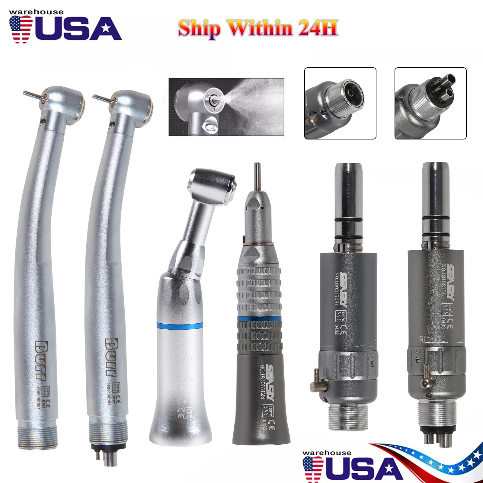 Dental E-generator LED High Speed/Slow Low Speed Handpiece 4Hole/2Hole