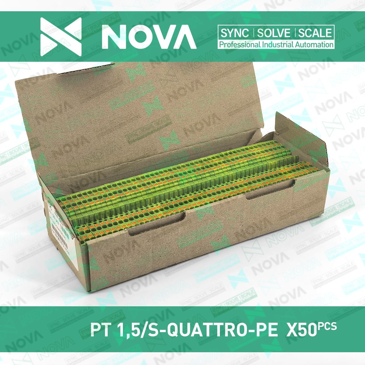 50pcs New PT Push-in Terminal Block PT1,5/S-QUATTRO-PE 3208333
