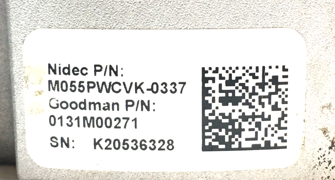 Goodman M055PWCVK-0337 Programmable ECM Module ONLY 0131M00271 CW LE used #J134