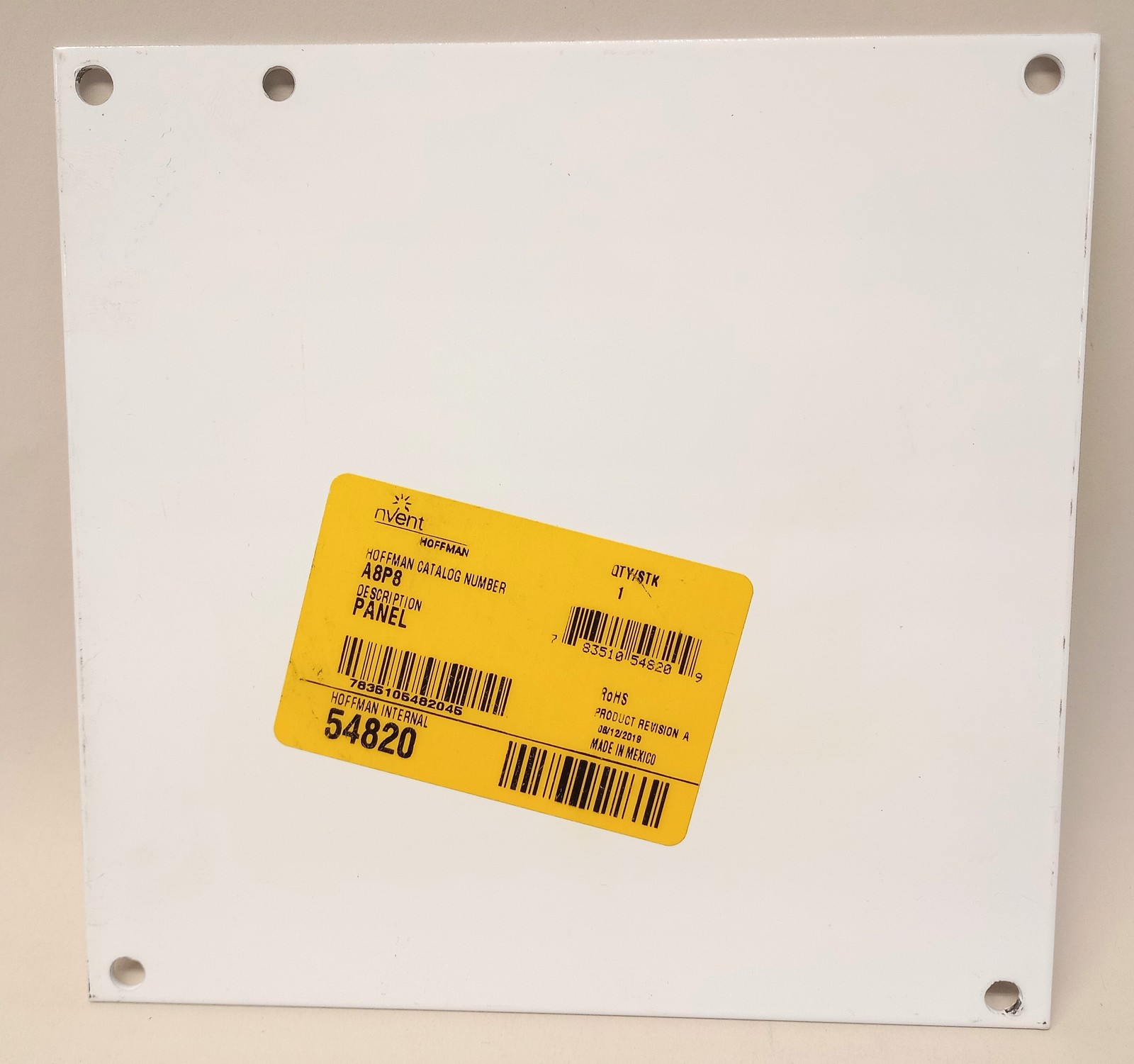 Hoffman 54820 Panel A8P8 6-3/4″ X 6-7/8″ X 1/16″ Nvent Hoffman