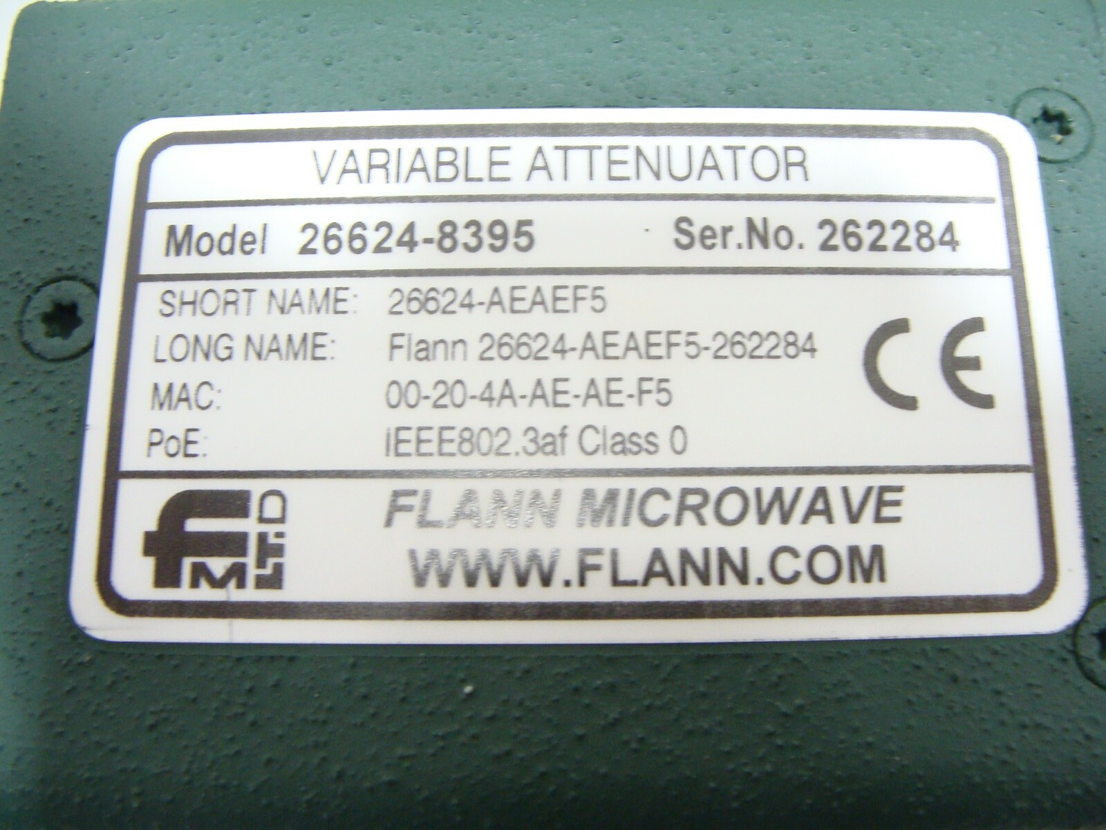 Flann Microwave WR-12 UG-387/U 60-90GHz Variable MM-Wave Waveguide Attenuator