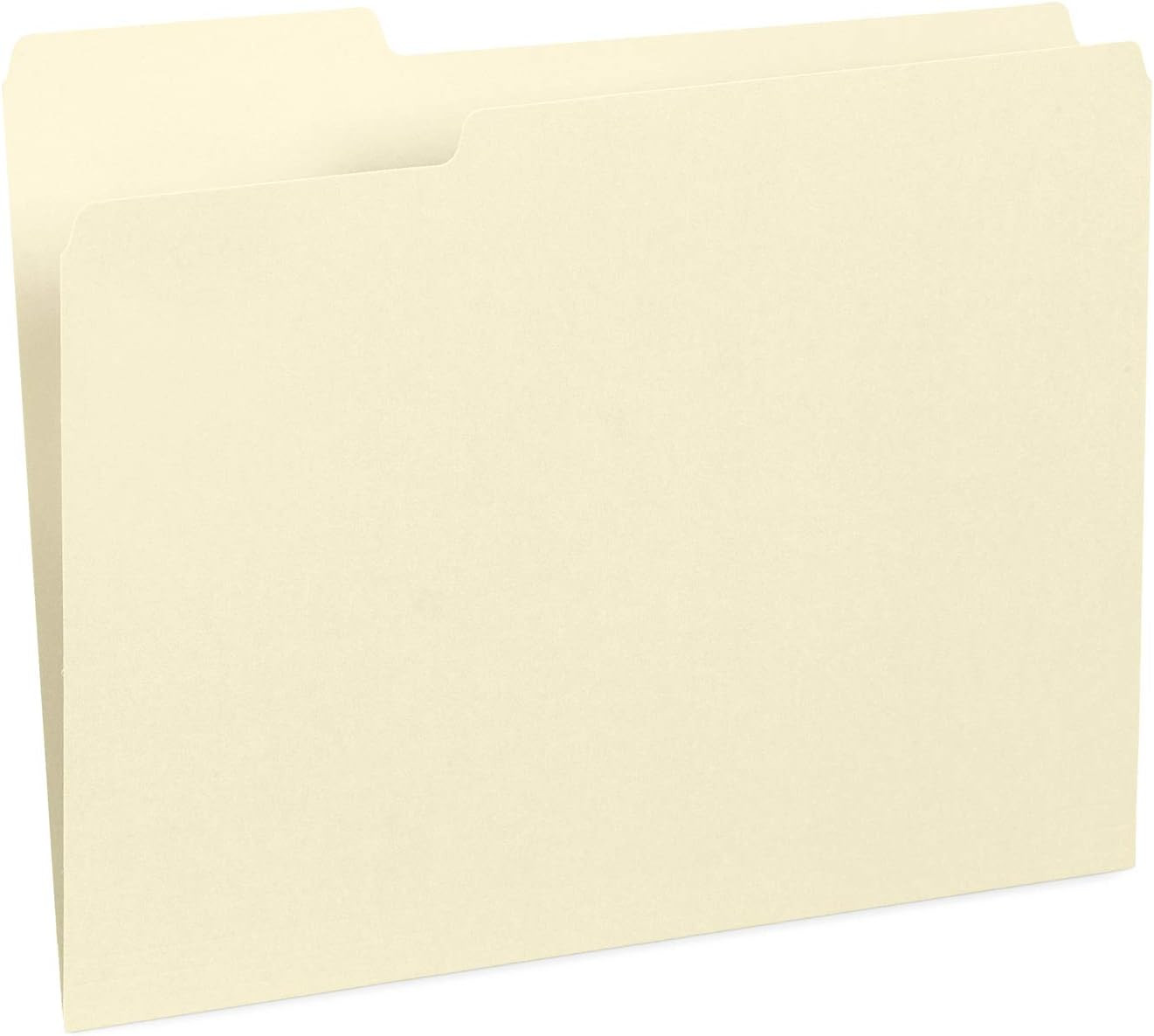 Manilla File Folders 8.5 x 11, 1/3 Cut Tab, Letter Size Vanilla folders, Great f