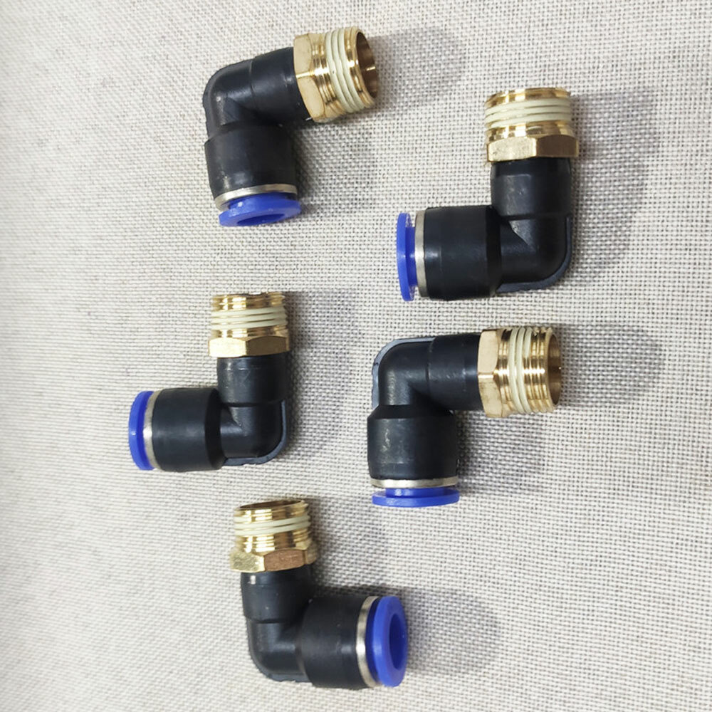 3/8″ OD Tube X 3/8″ NPT 10Pcs Pneumatic Male Elbow Push To Connect Air Fittings