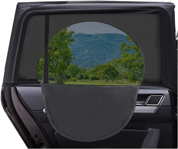 Upgrade Stretchable & Breathable Car Window Shade – Ov Color: Rear window/2pcs