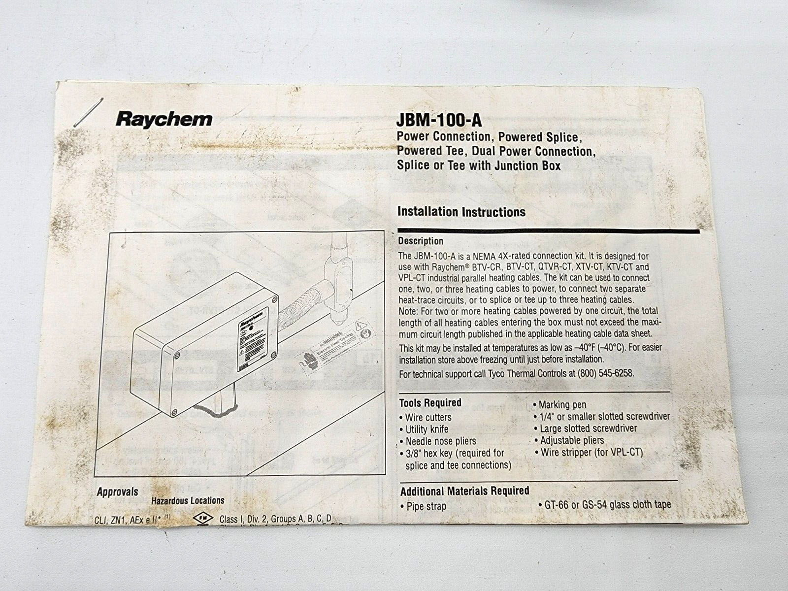 Raychem JBM-100-A JBM100A Multiple Entry Connection Kit NIB NOS