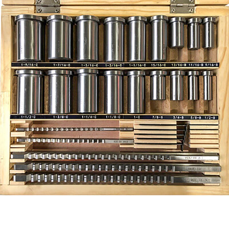 30pcs Keyway Broach Set HSS Keyway Tool Inch Bushing CNC Metal Cutting