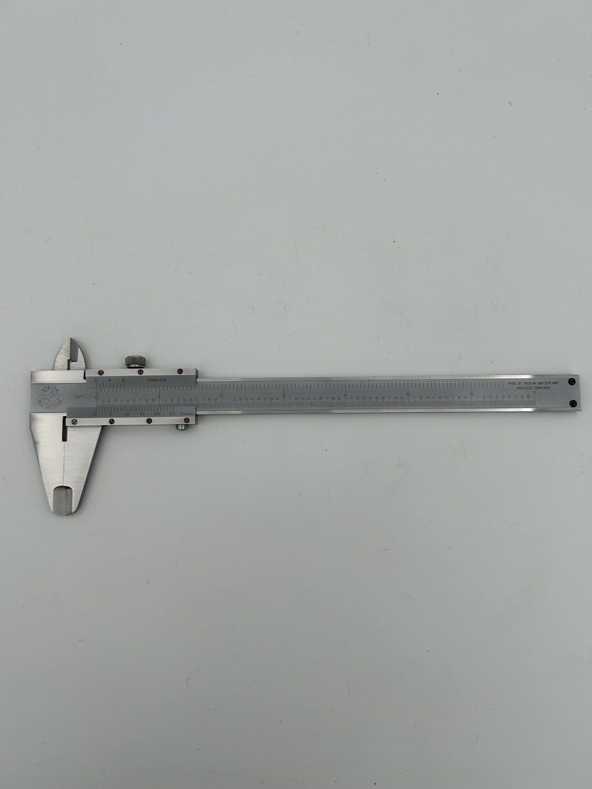 EATALON Rolle Switzerland High Quality 7” Caliper W/ Original Wooden Box