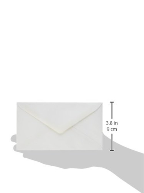 Lightweight 6 3/4″ Gummed Flap White Envelopes, 100 Count for Secure Mailings