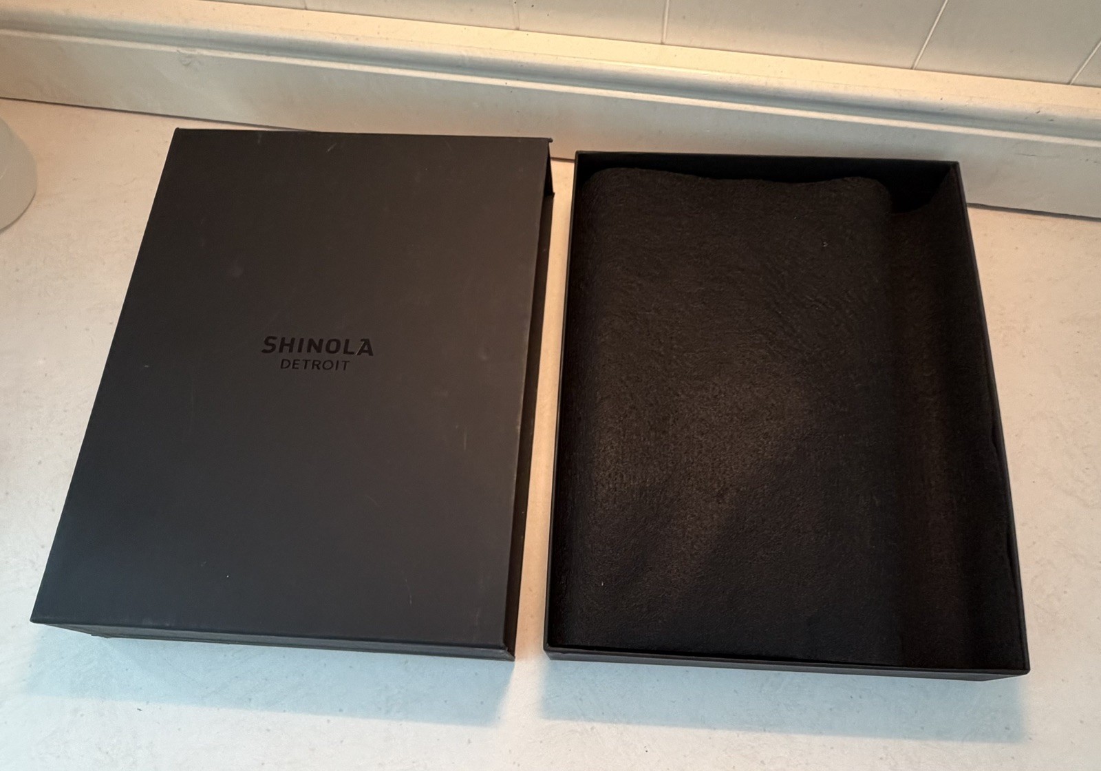 Shinola leather Journal Cover black notebook snap made in USA new w gift box