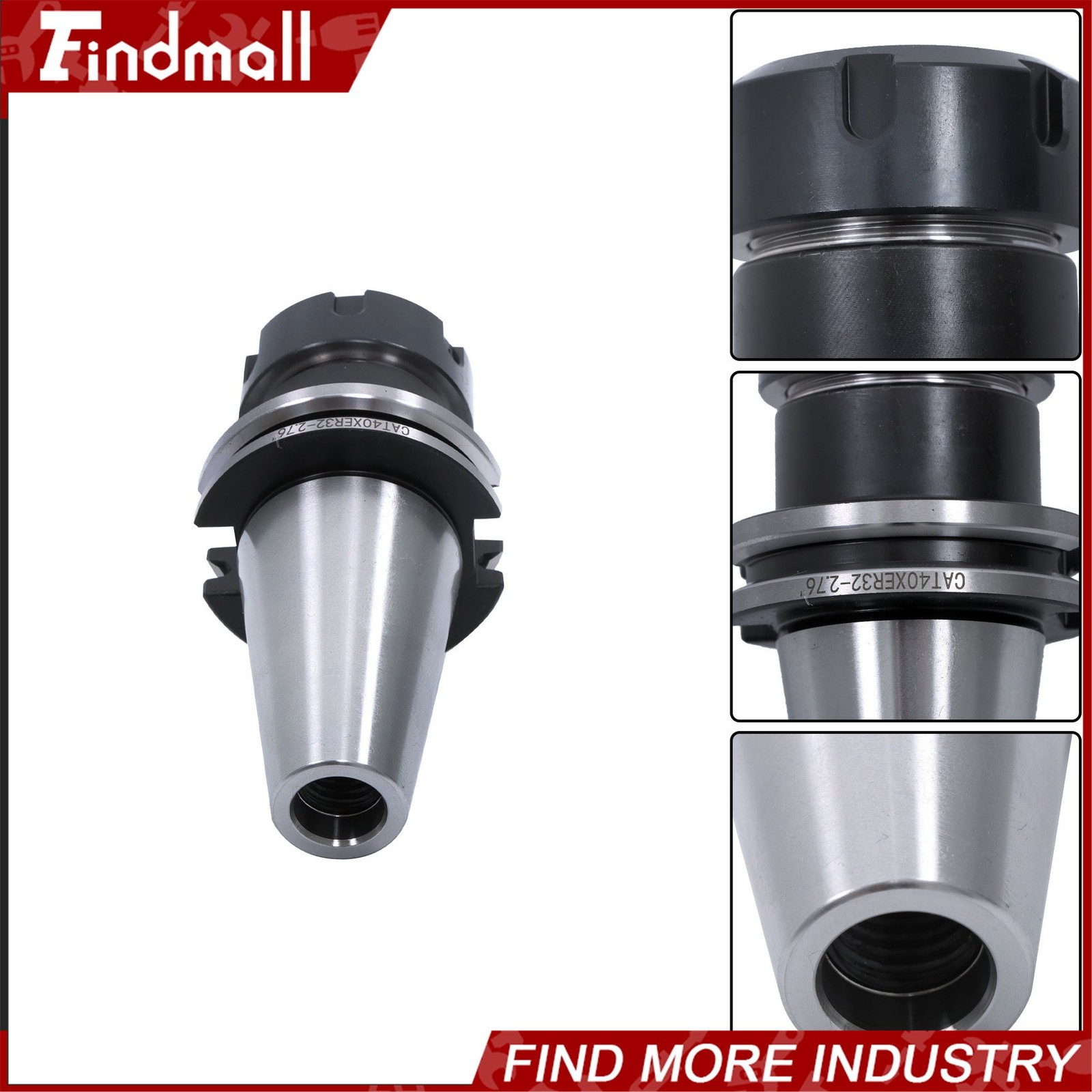 Findmall 10pcs CAT40 ER32 Collet Chuck Set 2.76″ 70mm CNC Milling Tool Holder