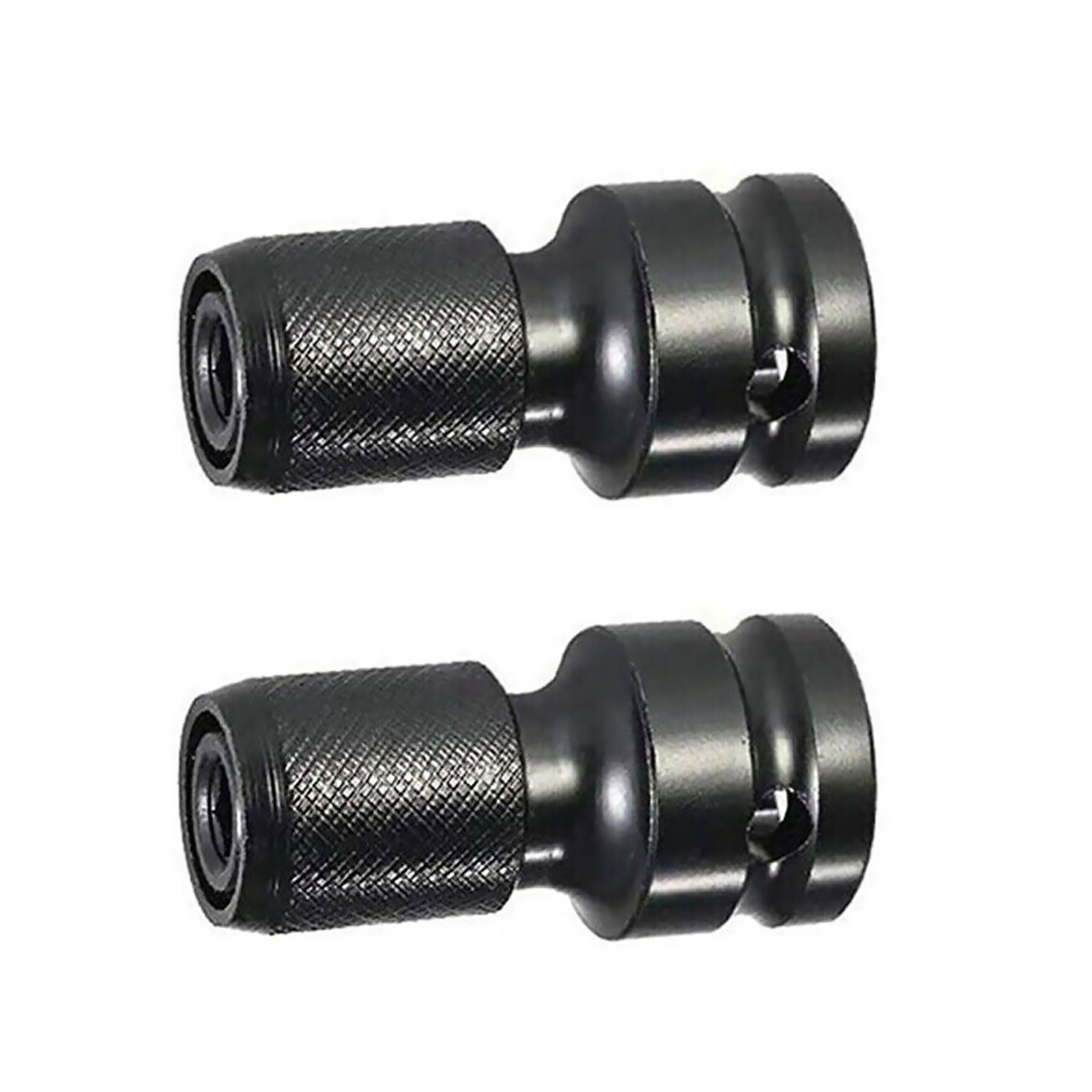 2Pcs/Set 1/2″ Square Drive to 1/4″ Hex Socket Adapter Converter Chuck Adapter