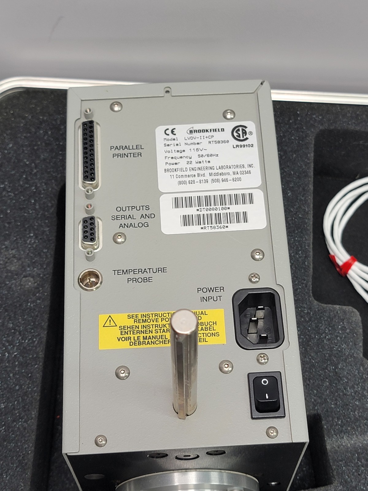 LITTLE USE – WITH SPINDLE – Brookfield DV-II+ Viscometer VERSION: 5.0 LVDV-II+CP
