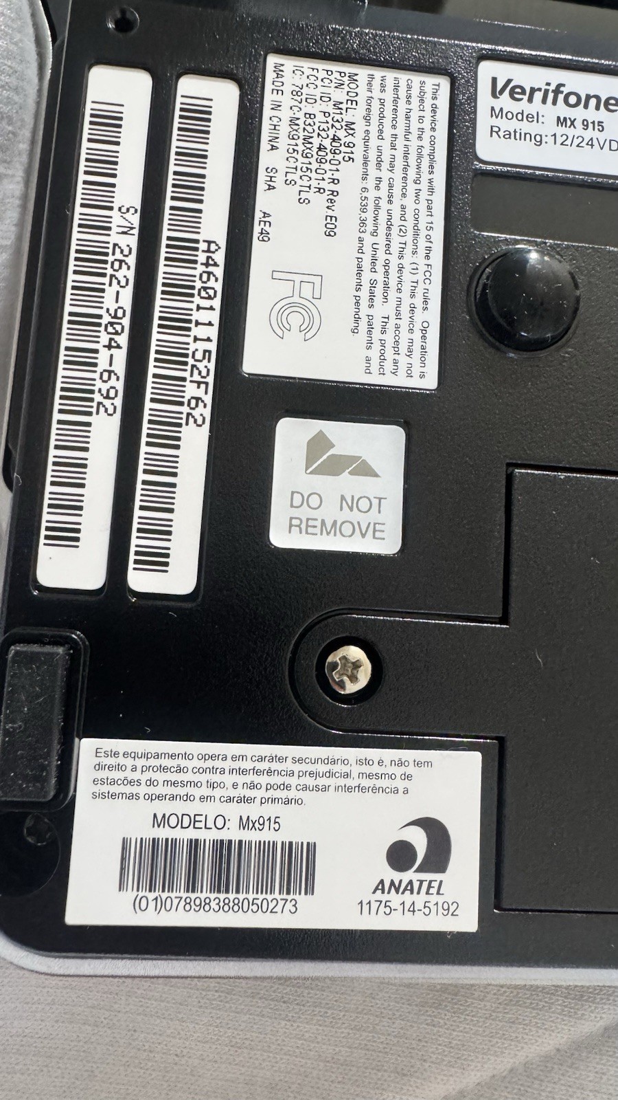 VERIFONE MX915 M132-409-01-R POS Terminal Keypad/ Card Reader