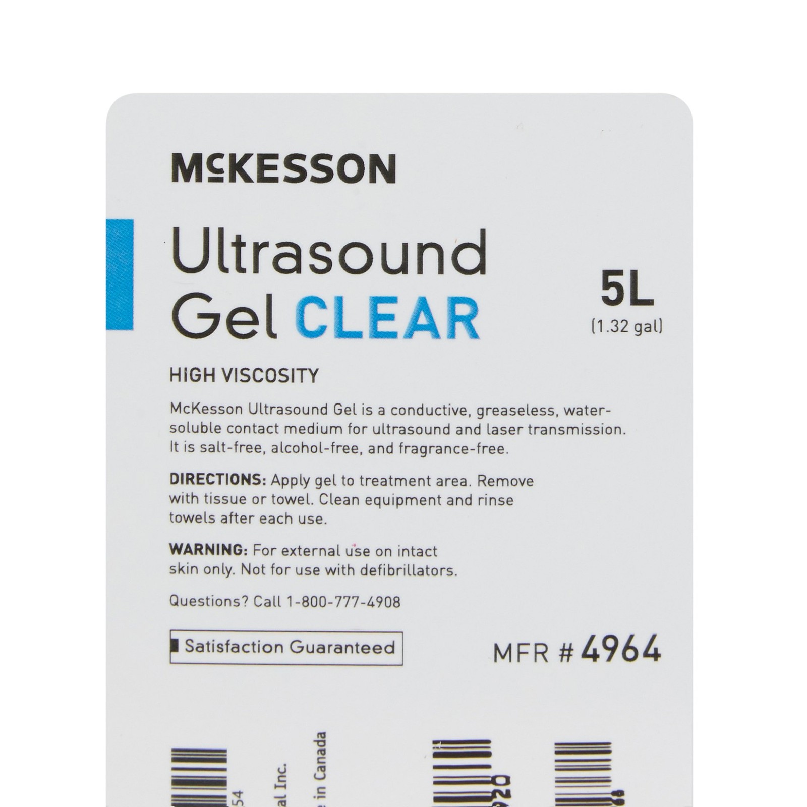 McKesson Ultrasound Gel 5 Liter Cubitainer, 1 Count