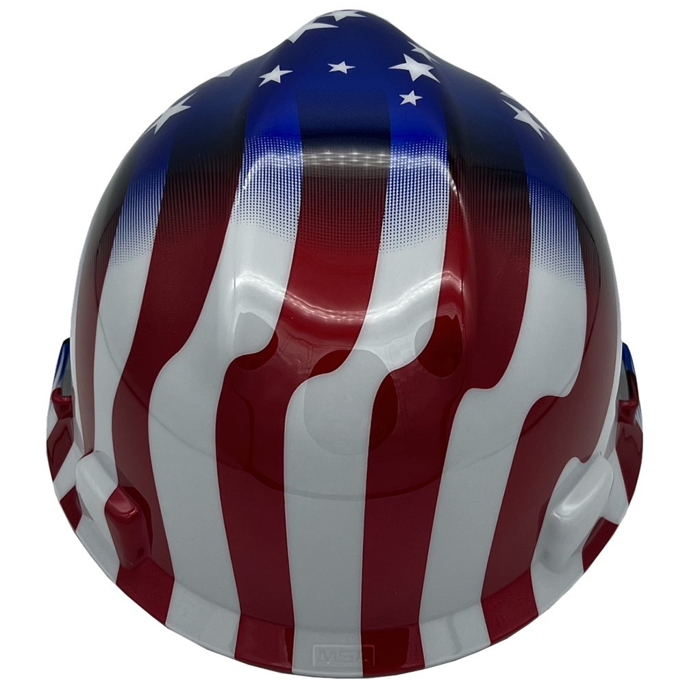 MSA Freedom Series Cap Style Hard Hat One Touch Suspension – Stars and Stripes