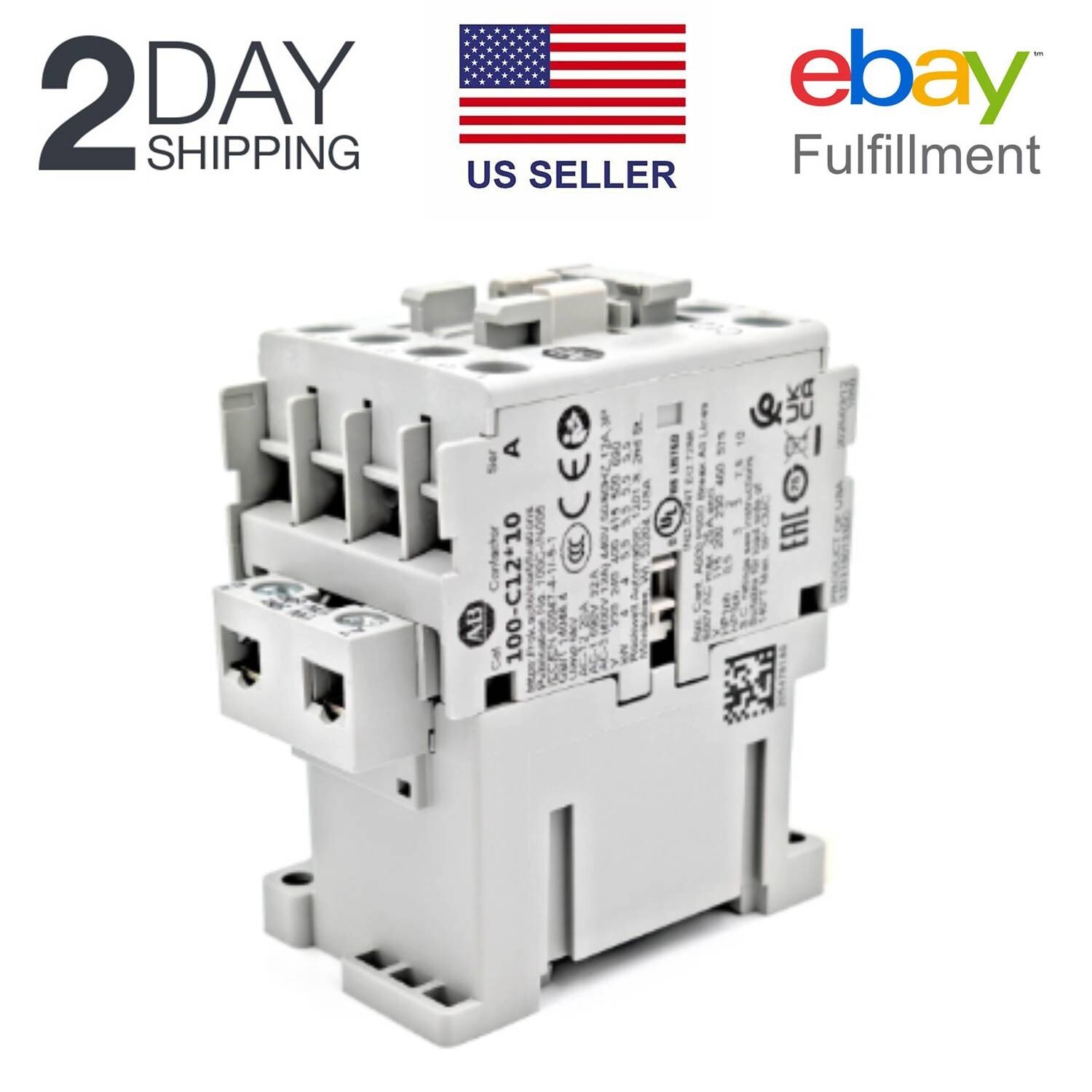 Allen Bradley 100-C12D10 12A 110V 50 Hz/ 120V 60 Hz AC Contactor USA NEW IN BOX